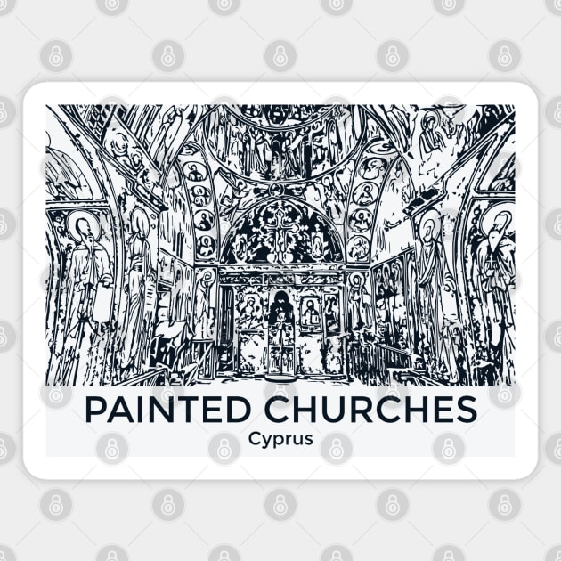 Painted Churches - Cyprus Magnet by Lakeric